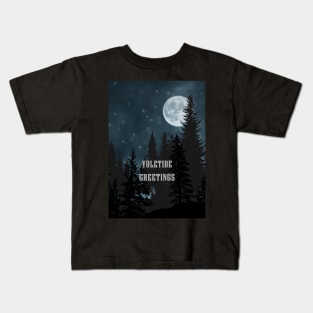 Yuletide Greetings - Yule Moon Kids T-Shirt